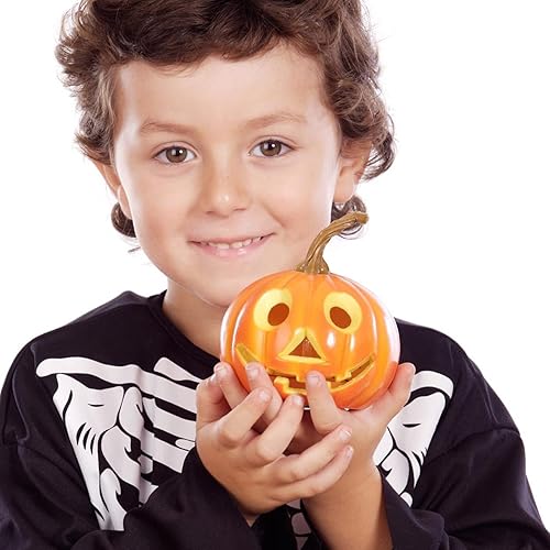 Miniatura 9 de Garneck 24 Calabazas STEM – Tallo de calabaza de plástico para adorno de calabaza, día de Acción de Gracias y Halloween, decoración de calabaza para