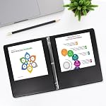CIXILDTS 0.5-inch 3 Ring Binder with 2 Interior Pockets, 1/2" Basic Binders Holds US Letter Size Paper - Durable, Versatile Binders for Office and School Use, 12 Pack, Balck (12-Pack, Black, 1/2")