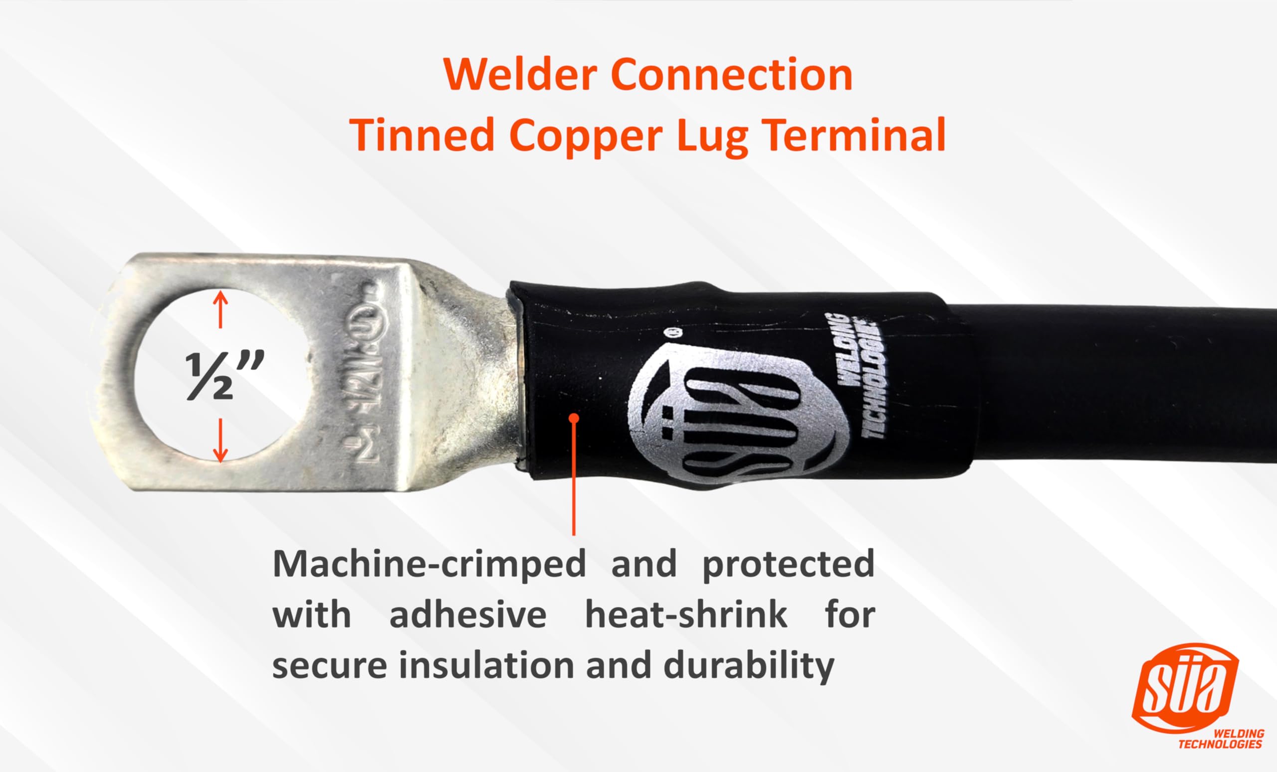 Abrazadera de suelo de soldadura de 200 Amp – cable #2 AWG