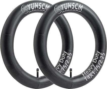 14 Heavy Duty Bike Tubes 14 E-Bike Tubes 14x1.75/2.25 Kids Bicycle Tubes | 14 Inch Bike Tubes Compatible with 14x1.75/1.95/2.125/2.25 City, Kids Riding Bicycle Tire Tubes Schrader Valve AV32MM 2-PCS