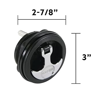 Whitecap S-0230BC T-Handle Latch - Non-Locking , Black