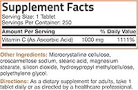 Vista 9 de Vitamina C Bronson Vitamins, pastillas de 0,035 oz premium sin OMG, ácido ascórbico, 1