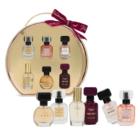 Victoria's Secret Mini Eau de Parfum Discovery Gift Set: Bombshell, Bombshell Soiree, Tease, Bare, Very Sexy, Heavenly