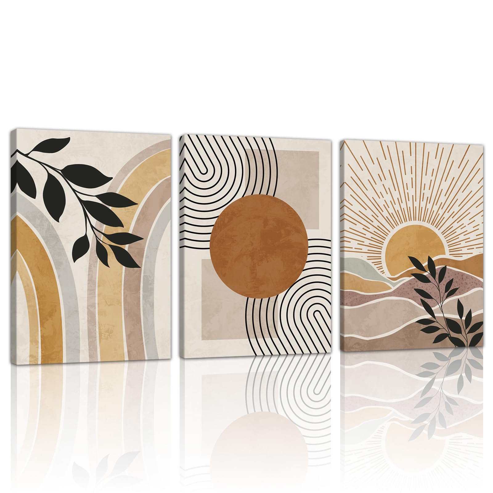 Abstract Mountain Art Prints - 3 Panel Canvas Wall Decor -13