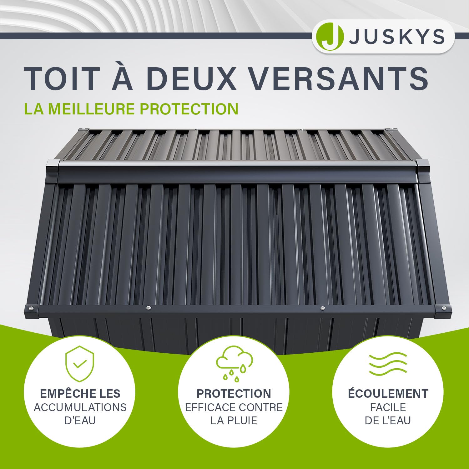 Juskys Garage en métal pour Tondeuse Robot, avec Toit à Deux pentes - 86 × 98 × 63 cm - Protection Contre Le Soleil et la Pluie pour tondeuses à Gazon - Anthracite - carport pour Tondeuse Robot
