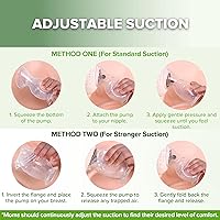 Vista 6 de haakaa Extractor de leche manual con juego de tapones de flores, bomba de mano de silicona Gen.2 con base de succión, libre de BPA