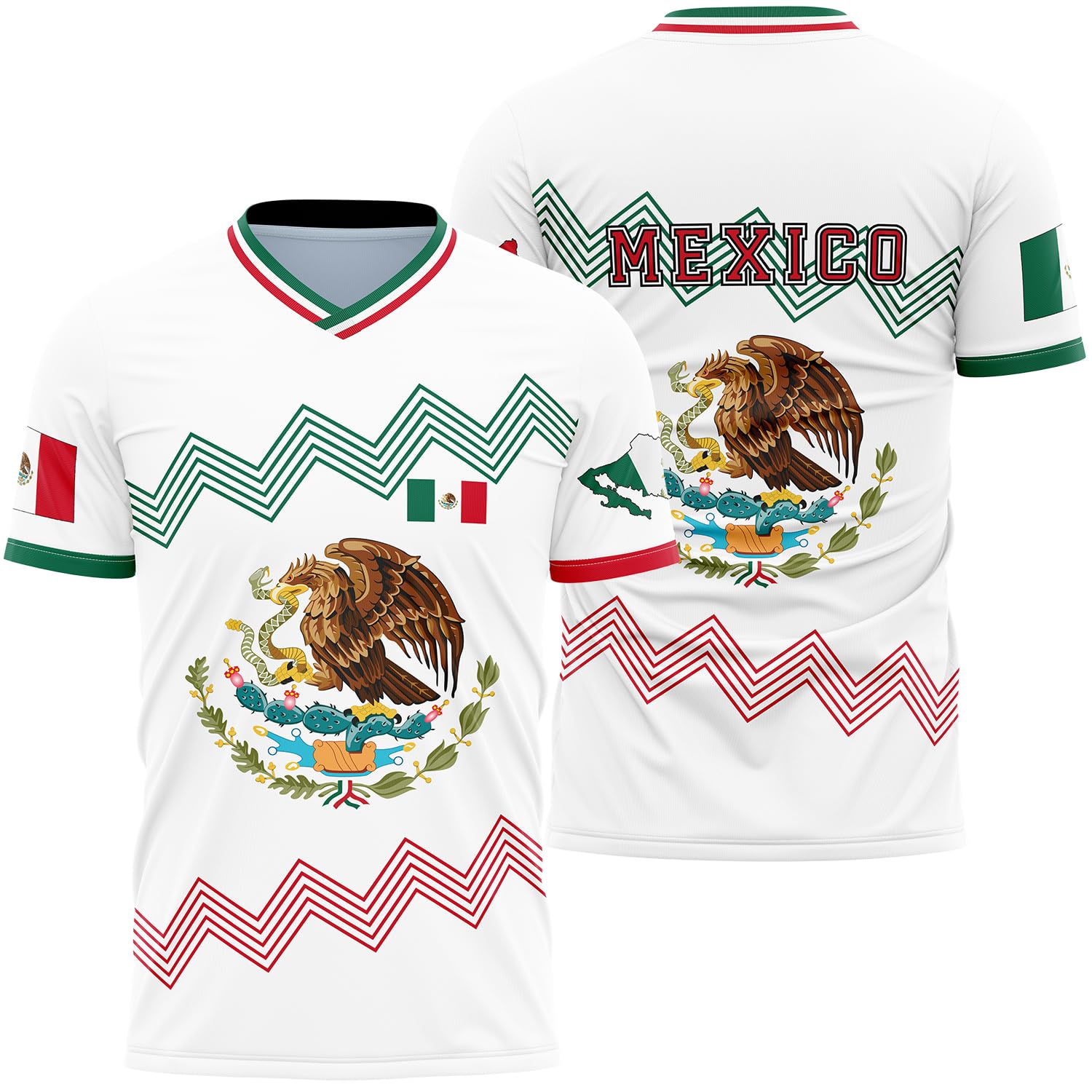 Men's Mexico Jersey, Mexican Flag Jerseys Sports Shirt, Mexico Jersey Athletic Top Shirt Exclusive Desin