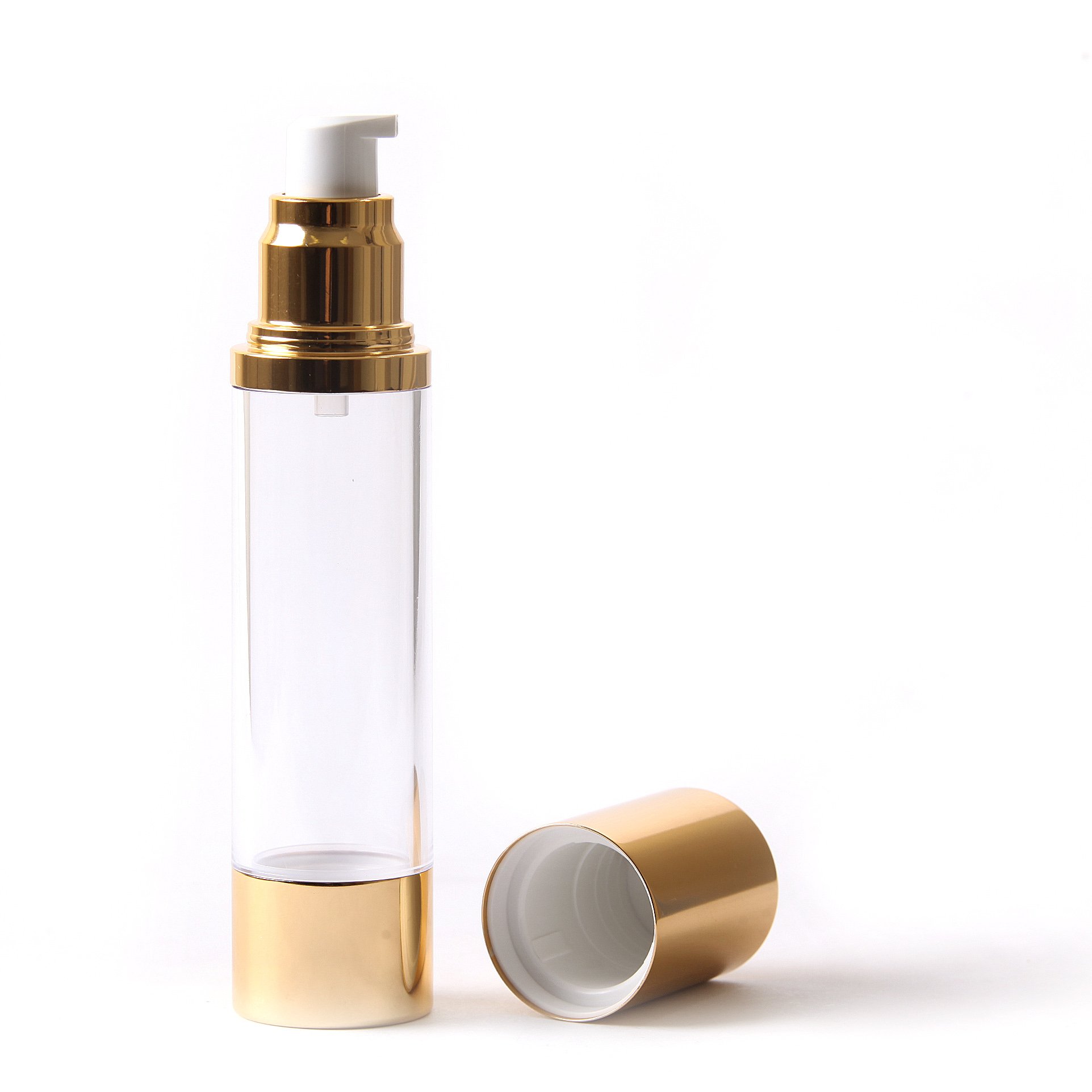Flacons sérum sans air 100 ml transparents pour éviter le gaspillage de crème