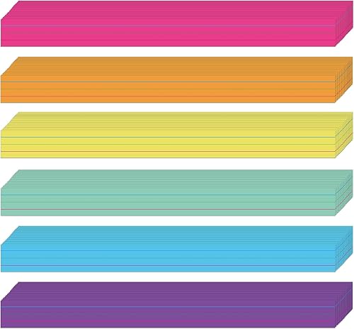 Faccito Paquete de 120 tiras de oración para profesores de 3 x 36 pulgadas, tiras de oración de borrado en seco, tiras rayadas de oraciones de arco