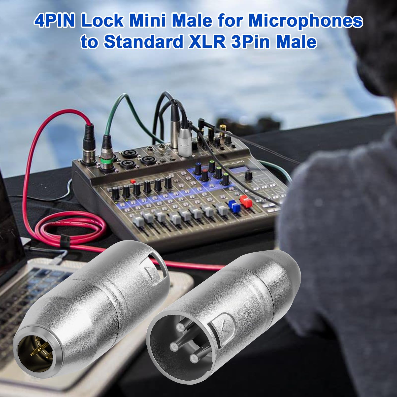 Amazon.co.jp: 4ピンミニXLRコネクタ、TA4F 4ピンオス→XLR 3ピンオス