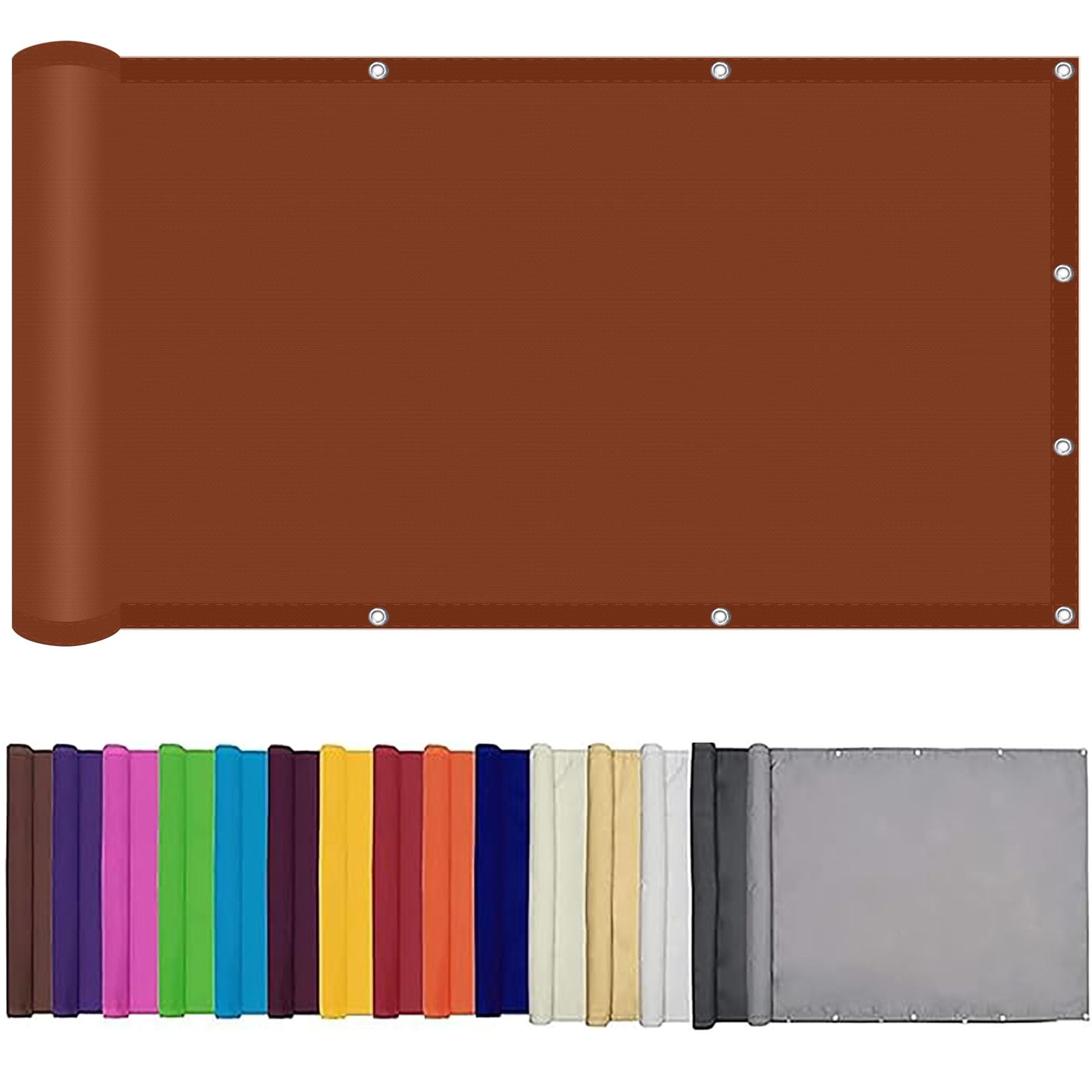Voile d'ombrage rectangulaire 2x3.8m rouge rouille imperméable et anti-UV pour terrasse