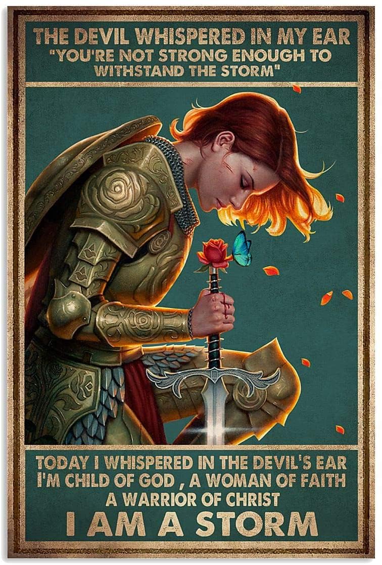 Yaasimoule Color Poster Devil Whispered In My Ear I Am The Storm Girlwoman Heroen Warrior Wall Art Home Decor