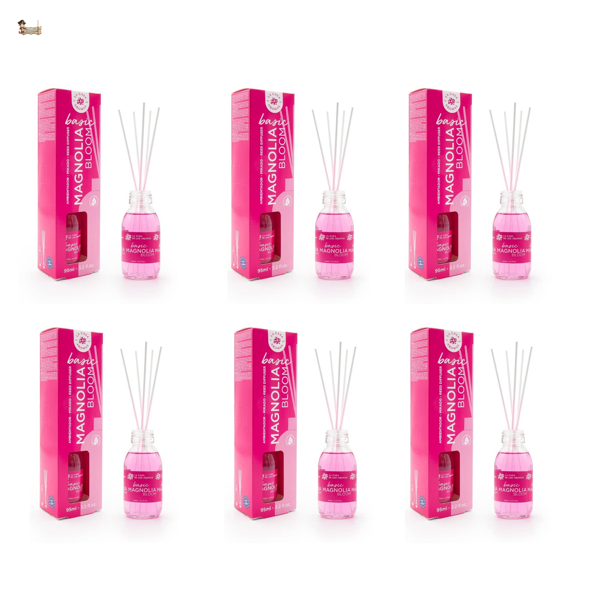 BricoLoco.com. Profumatore Basic Magnolia Bloom 95 ml più comodo e sicuro delle candele. Deodorante per casa, casa, camera. Mikado (6)