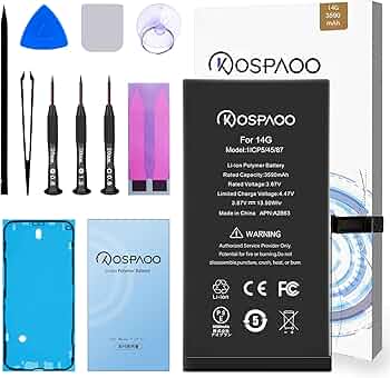 Amazon | KOSPAOO for iPhone 14 バッテリー 交換 大容量3590mAh Amazon | KOSPAOO for iPhone 14 バッテリー 交換 大容量3590mAh