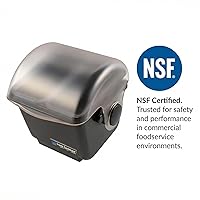 Vista 8 de San Jamar Mini barra de condimentos de cúpula con 2 compartimentos con tapa de cúpula para cocina, bar y restaurantes, plástico, 1 cuarto de galón