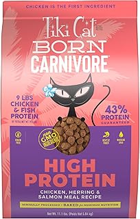 Tiki Cat Born Carnivore High Protein Dry Cat Food, Chicken, Herring & Salmon Meal, 11.1 lbs. Bag