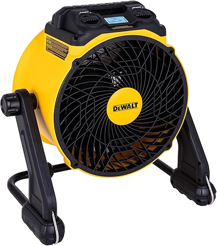 Miniatura 9 de DEWALT Ventilador purificador de aire de 16 pulgadas con filtro, ventilador industrial resistente 4000CFM con sensor PM2.5, inclinación de 360°