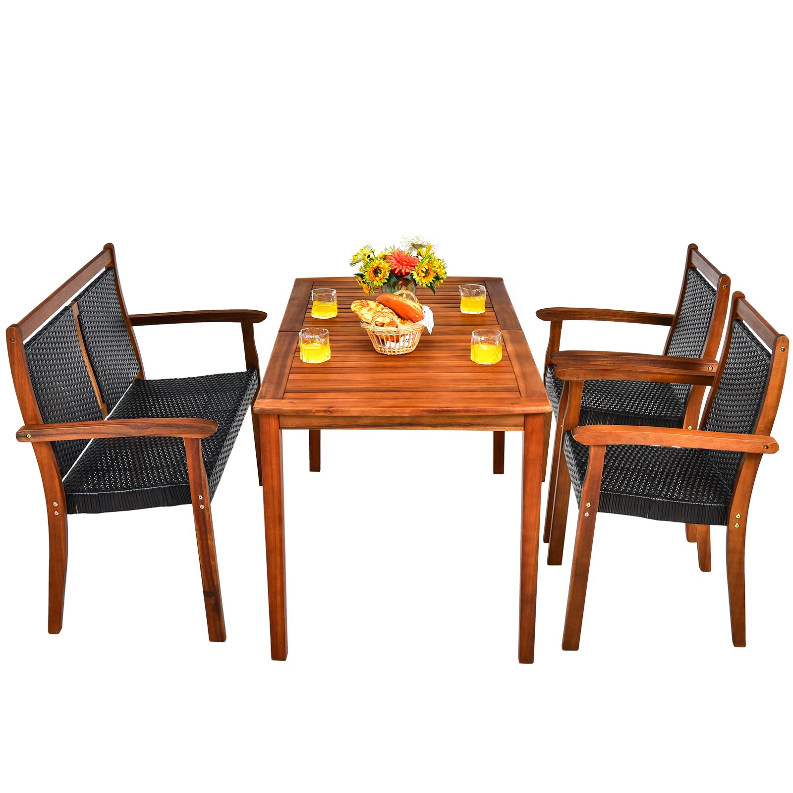Amazon.com: Tangkula 4 Pieces Patio Dining Set, Patiojoy