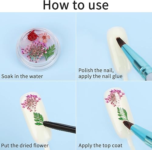 Miniatura 8 de Gartful 4 cajas de flores secas para resina, 48 estilos de flores naturales 3D apliques suministros de manualidades, rellenos de resina epoxi para