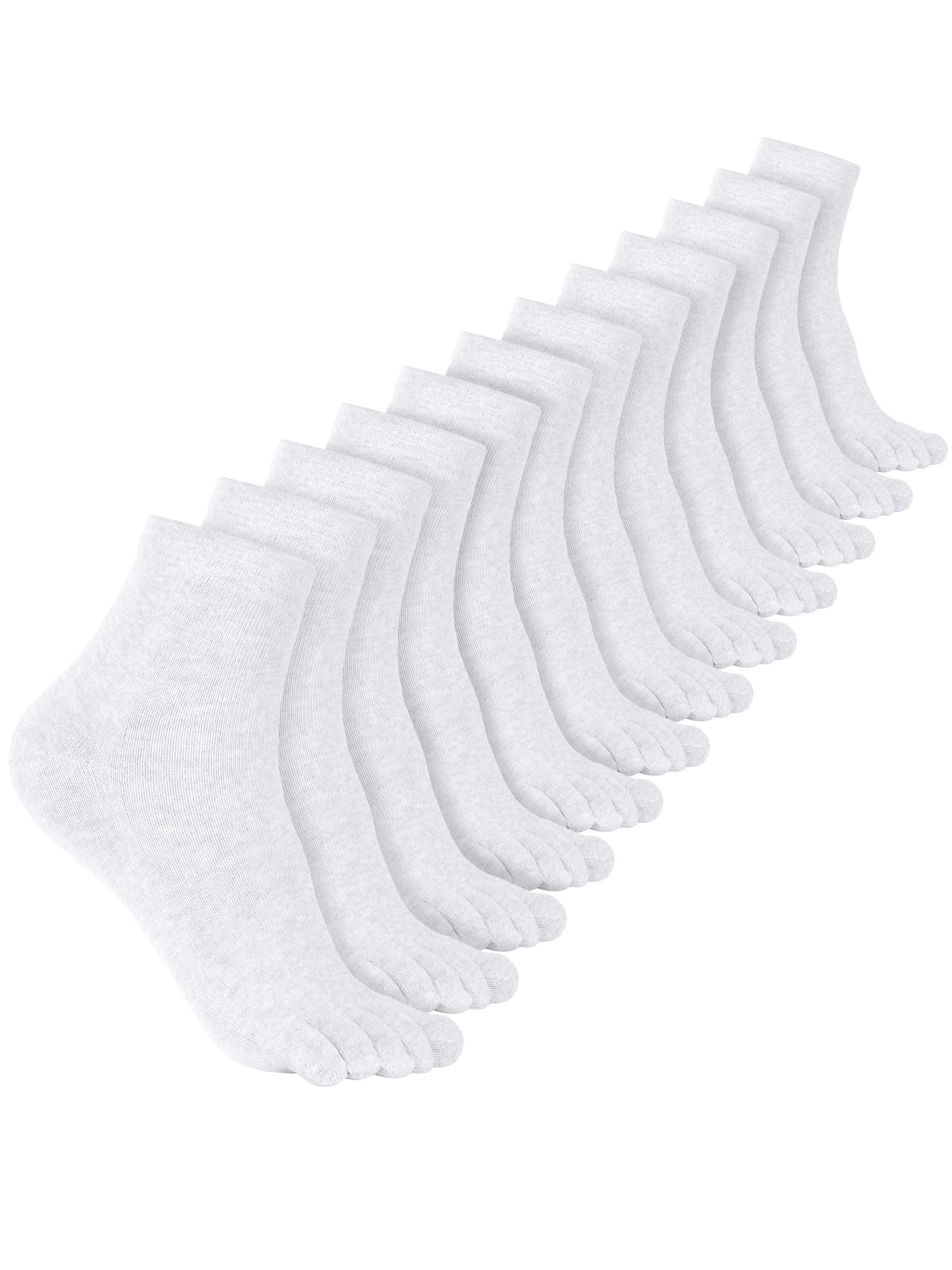 Bencailor Cotton Toe Sock for Women Men Quarter-Crew