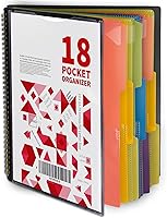 Vista 11 de Binditek Paquete de 1 Organizador de Proyectos de Polímero de 24 Bolsillos con 12 Divisores, Carpeta Resistente con Cubierta Frontal Personalizable