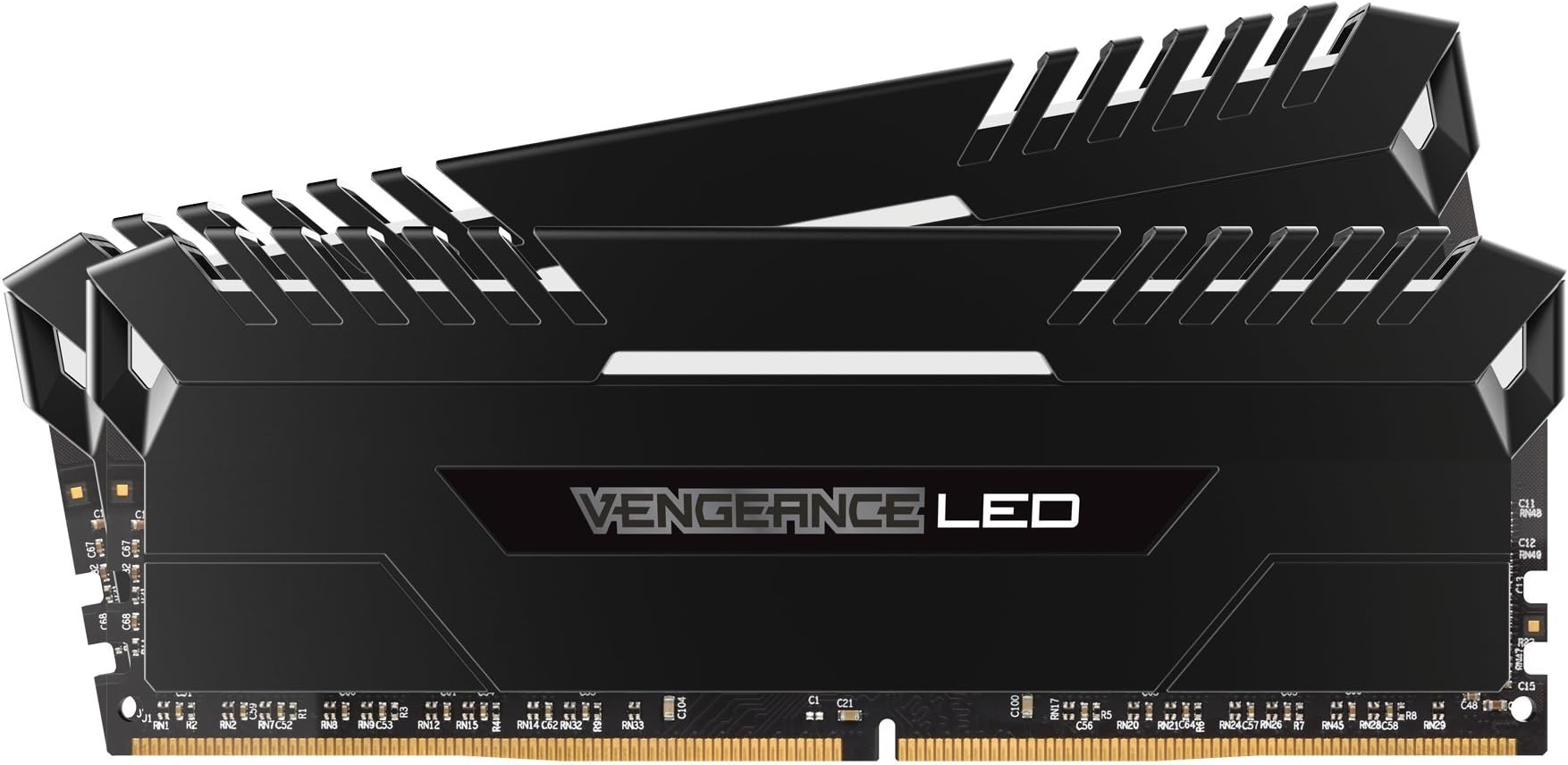 Corsair Vengeance LED 32GB (2x16GB) DDR4 3200 (PC4-25600) C16 Desktop Memory - White CMU32GX4M2D3200C16
