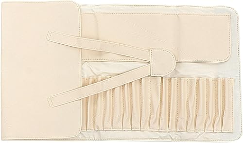 Miniatura 7 de minkissy 2pcsrolling Woman- Almacenamiento PU Llevar Maquillaje Mujeres Organizador Uso Multi Plegable Beige Conveniente Bolsa Multifuncional