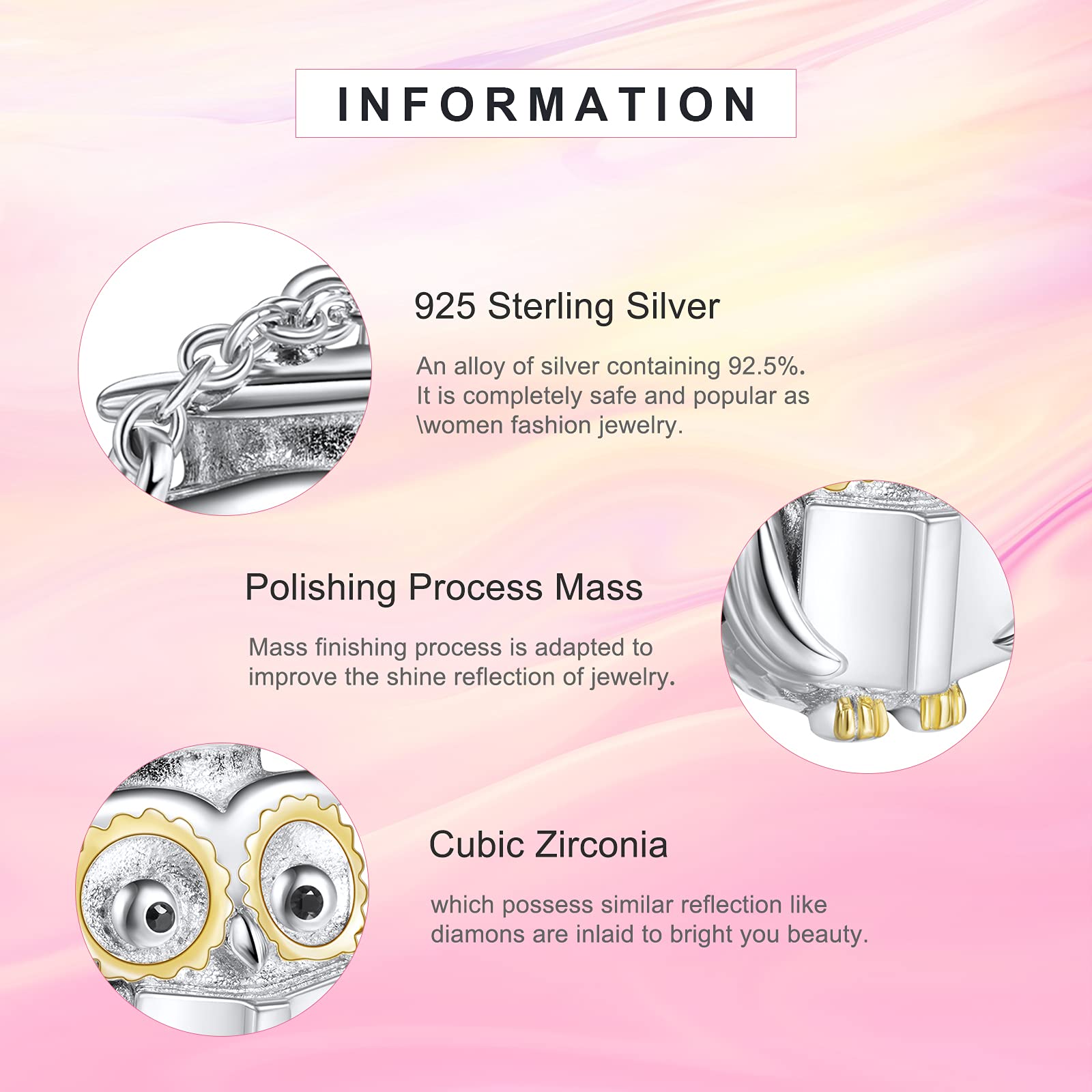 NINGAN 925 Colgante Charms De Plata Esterlina Colgante De Amor Dorado De LibéLula De Cuentas De Viaje De Cadena De Seguridad, Pulsera Y Collar Para Mujeres Como Regalo Para Madres Y Amigos