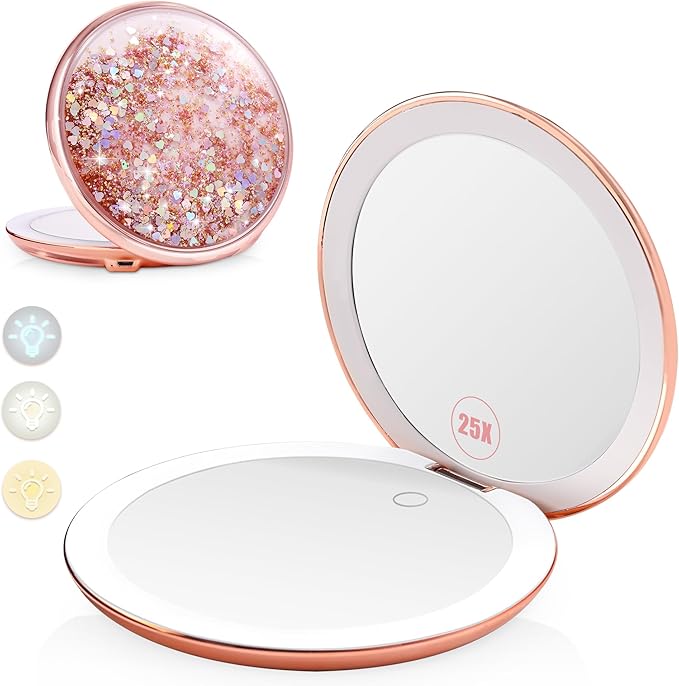B Beauty 25X Magnifying Mirror with Light,25X/1X
