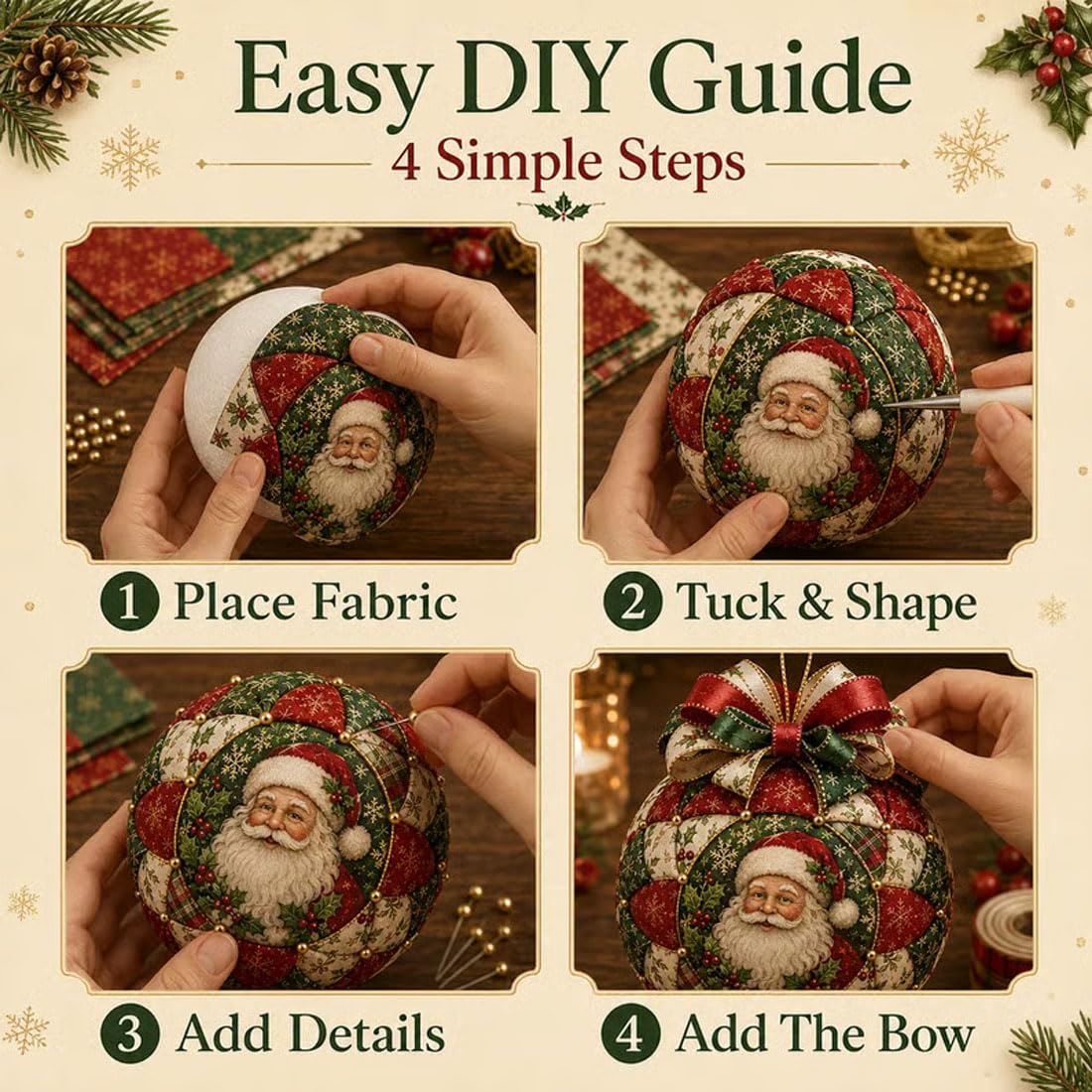 Kit Fai Da Te Per Decorazioni Natalizie Patchwork Classiche (Reindeer)