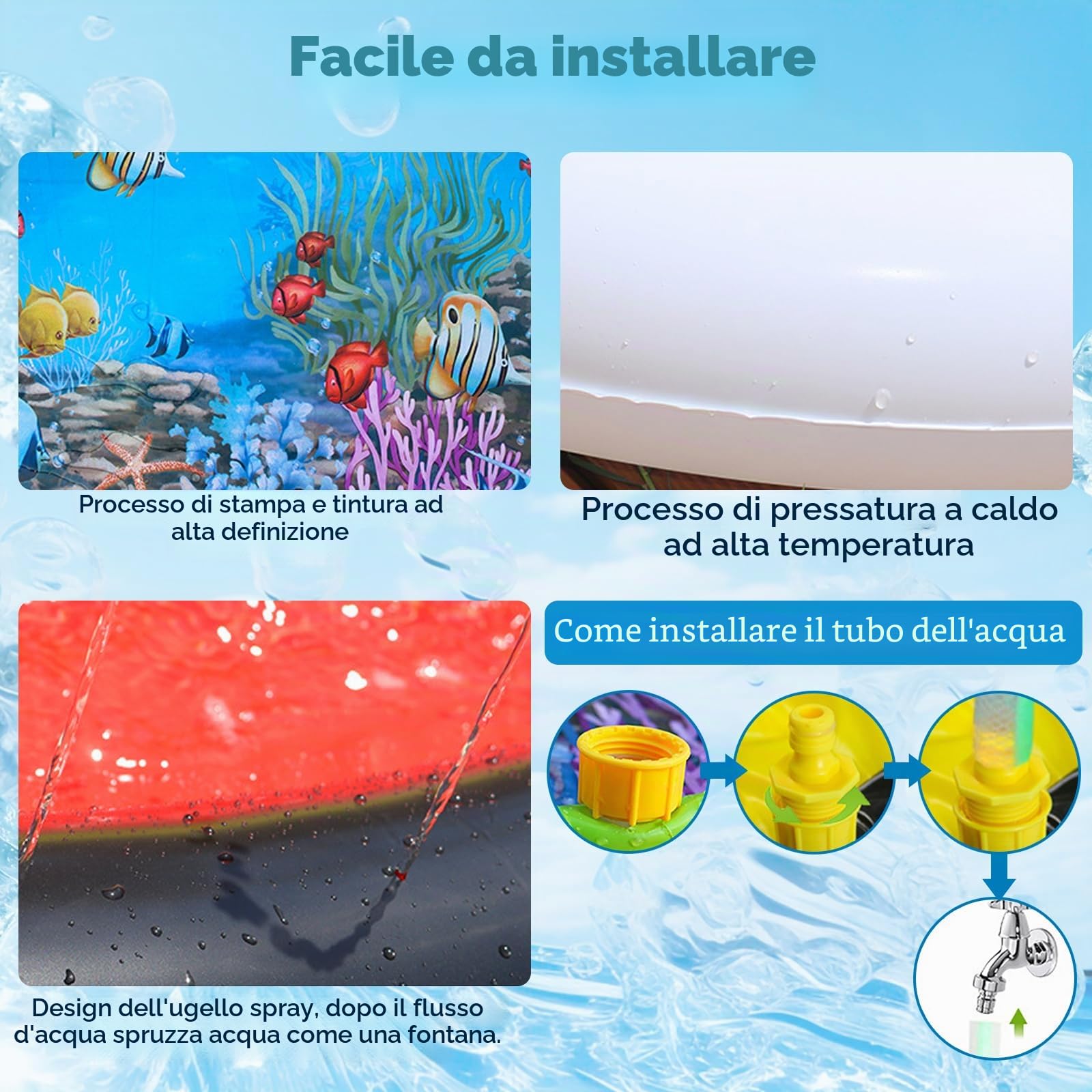 Scivolo d'acqua gonfiabile da 4,8 m, con tavola da surf, scivolo d'acqua da giardino per bambini, per esterni, scivolo d'acqua gonfiabile, l'irrigatore integrato copre l'intero scivolo (2P)