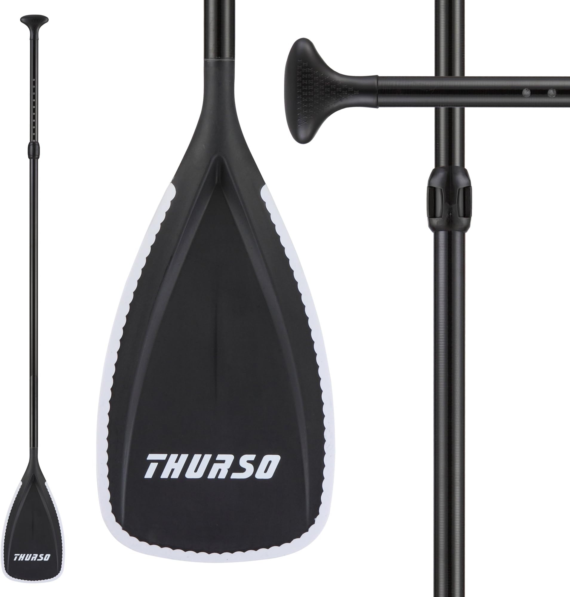 Thurso 3 Piece Adjustable Fiberglass Shaft SUP Paddle with Free Bag