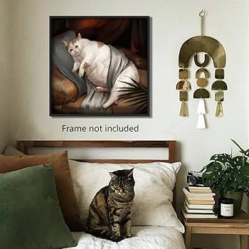 絵画。原画☆キャンバスF20【子猫たちのソファーでの幸せな瞬間に属する】 絵画。原画☆キャンバスF20【子猫たちのソファーでの幸せな瞬間