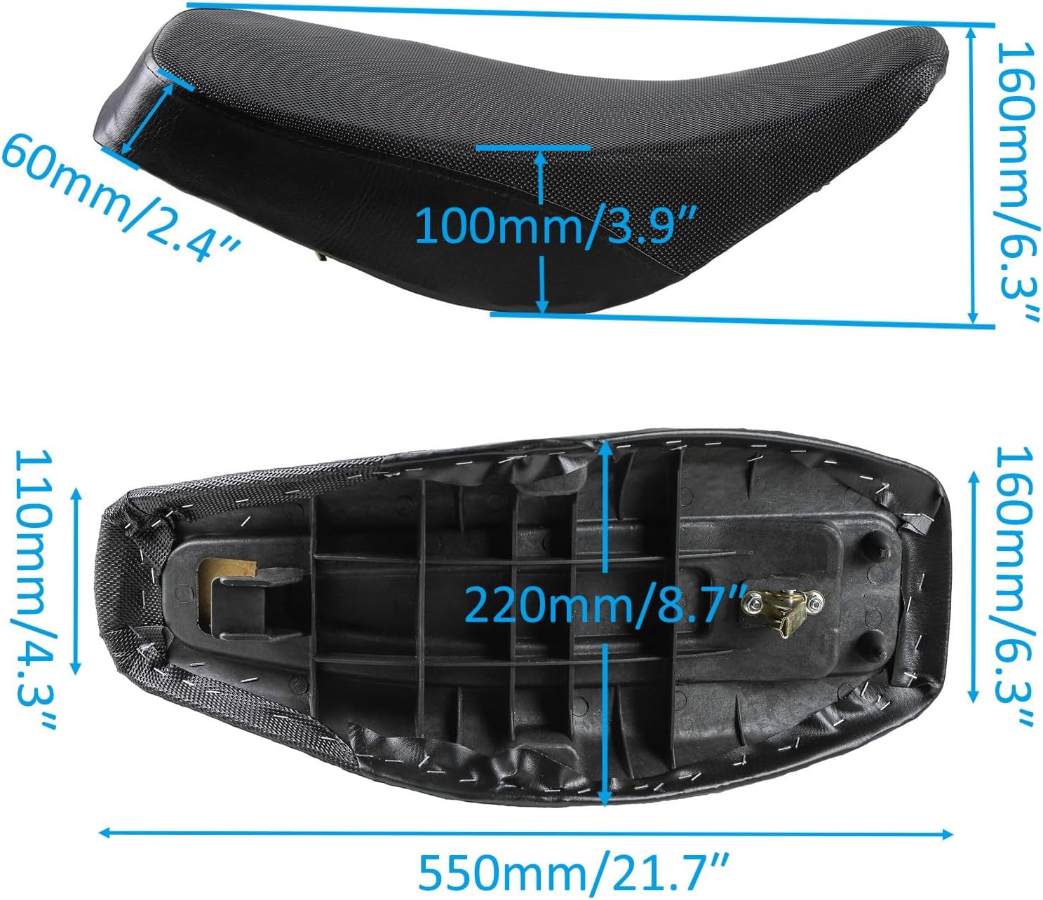 ATV Quad Seat Foam Seat Fit For 50cc 70cc 90cc 110cc 125cc Kids ATV Quad TaoTao Chinese 4 Wheeler Mini ATV Coolster BAJA SEAT Mini Tiger 550mmx220mm