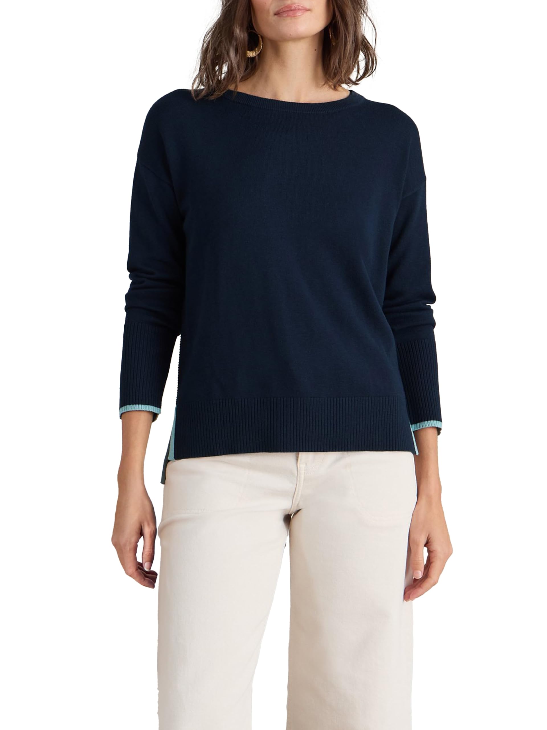 White Stuff Olive Pullover - Langarm, Rundhalsausschnitt, Normale Passform, aus Baumwollmischgewebe