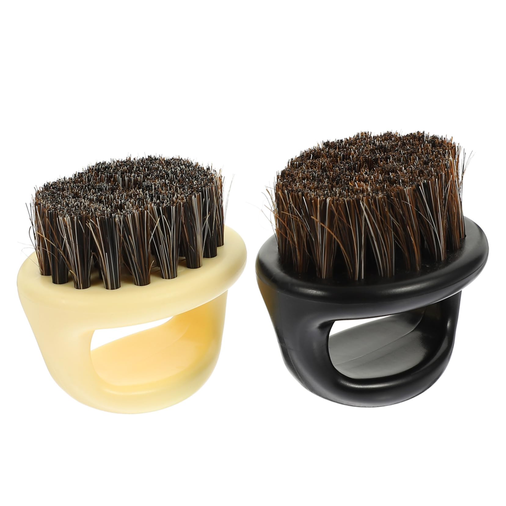 NULYLU 2sets Beard Brush Soft Men's Comb for Beard Cleaning Barber Shop Brush Hairbrush for Men 2pcs*2