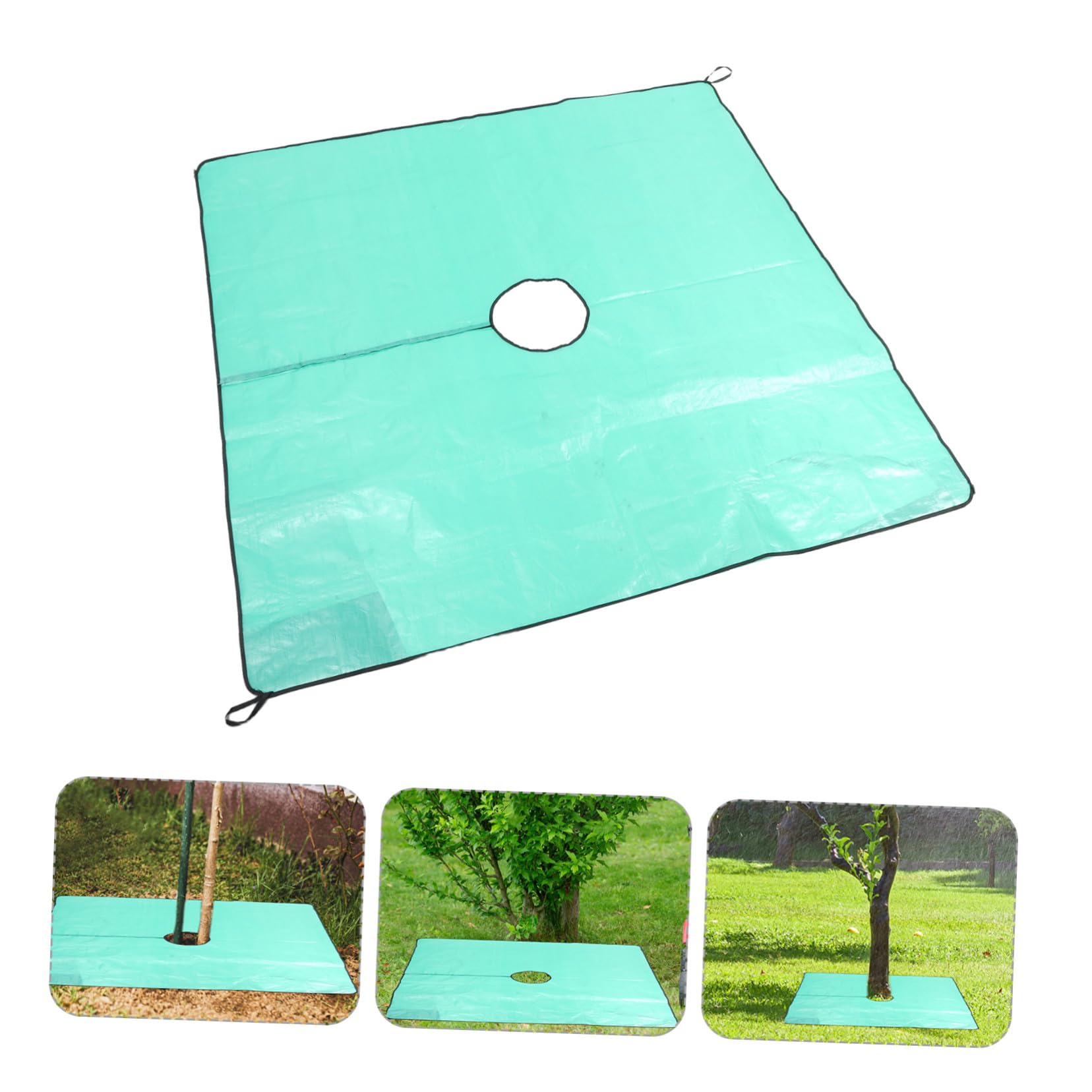Gatuida Bâche Imperméable avec Trou Central de 30cm Résistante aux Perforations en Pp Facile à Utiliser pour Élagage des Arbres pour Jardin et Ramassage des Feuilles