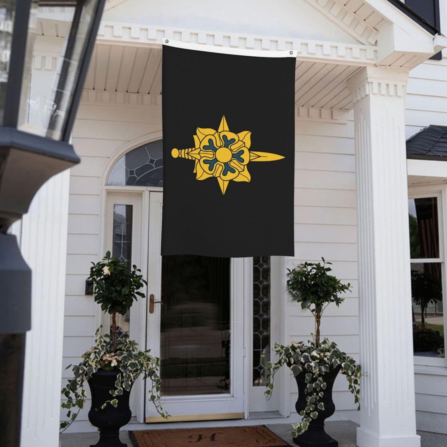 Us Military Intelligence Corps Insignia 3x5 FT Flag - Vivid Printing, Indoor Outdoor Banner with Brass Grommets