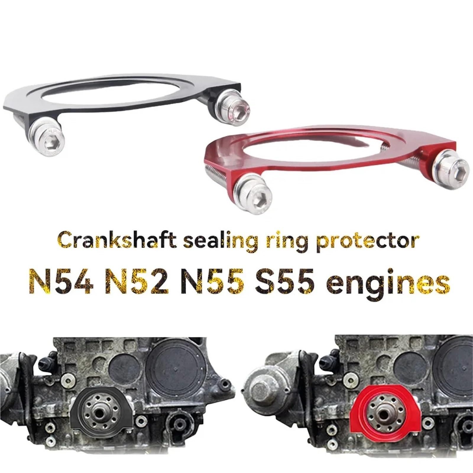Protezione per guarnizione albero motore cinghia serpentina adatta per BMW 335i 528i 135i N54 N55 S55 Guarnizione Coppa Olio