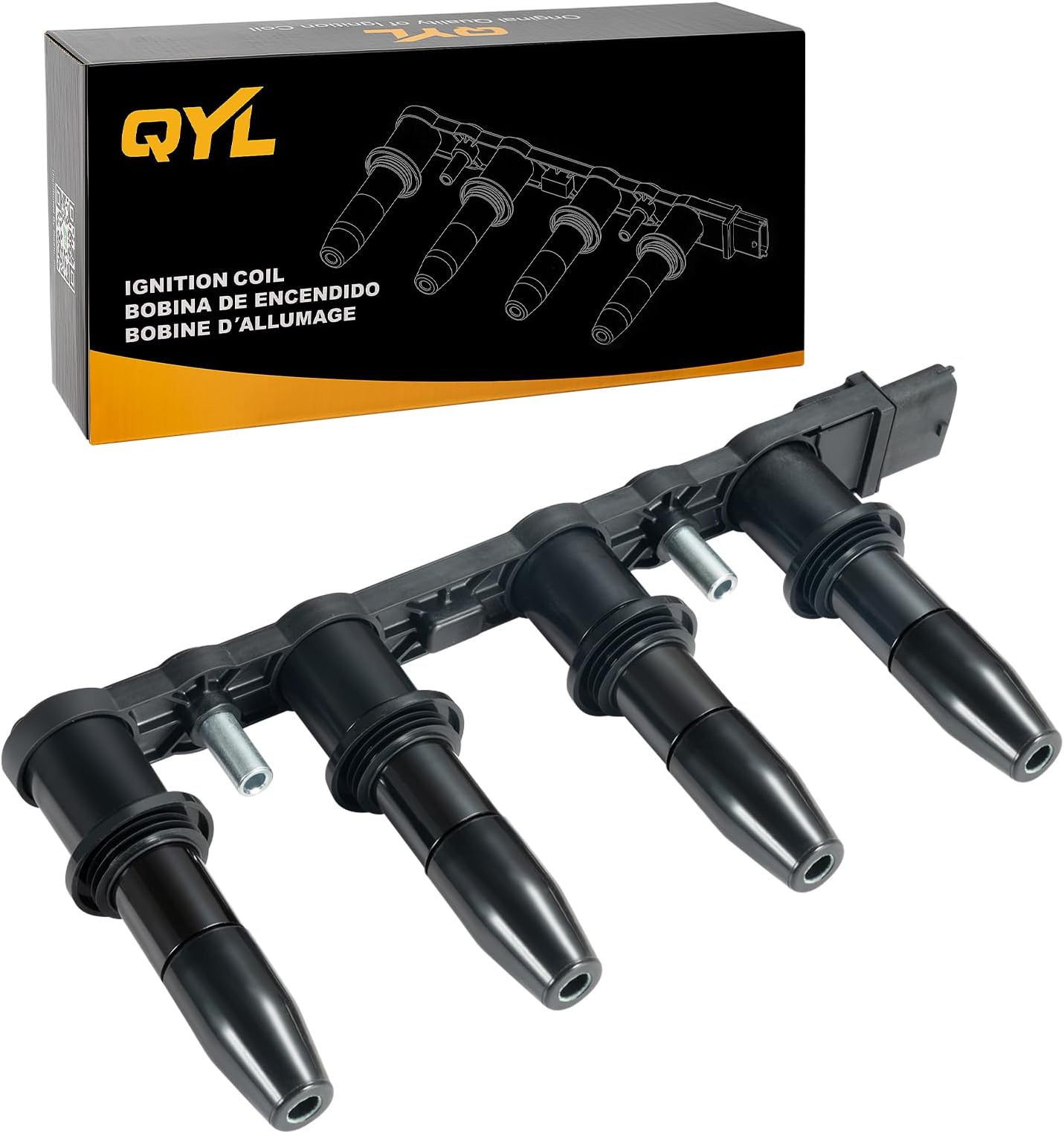 QYL Ignition Coil Pack 1.8 Compatible with Chevy 2006 2007 Astra, Saturn 2008 2009 Astra 1.8L I4 Replacement for UF606 C1706 5C1763 522118 10458316 48743 C1706 522118