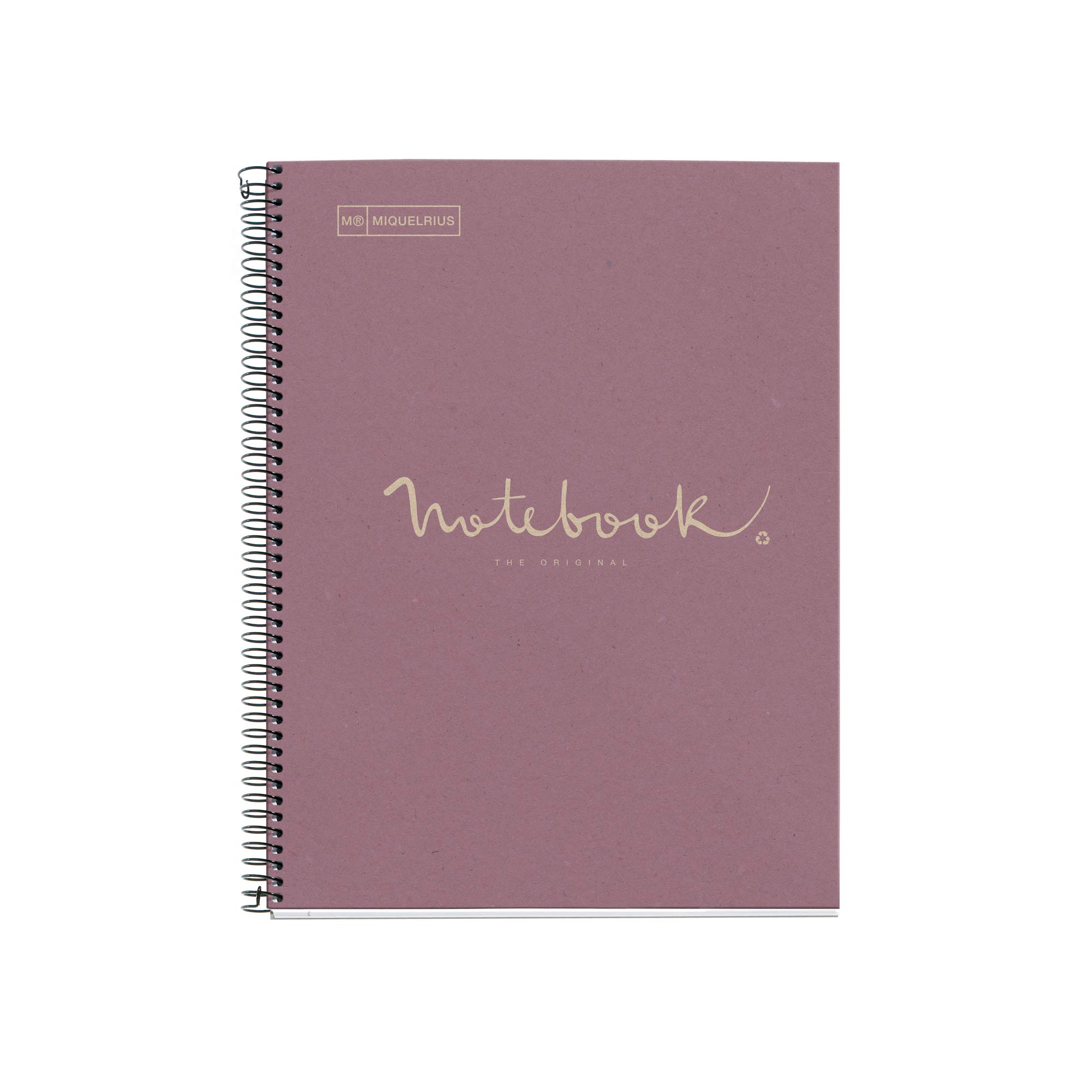 Miquelrius - Notebook Emotions Notebook 100% Recycled 1 Strip A4 80 Sheets with Horizontal Lines 7mm 80g Paper 80g 4 Holes Card Cover Lavender