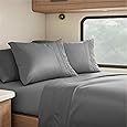 RV Short Queen Comforter Set for RV Camper - Comforter Set with Fitted & Flat Sheet, 4 Pillowcases - Tailored for RV Short Queen Beds - Cozy Essentials for Your RV Bedroom, Ivory
