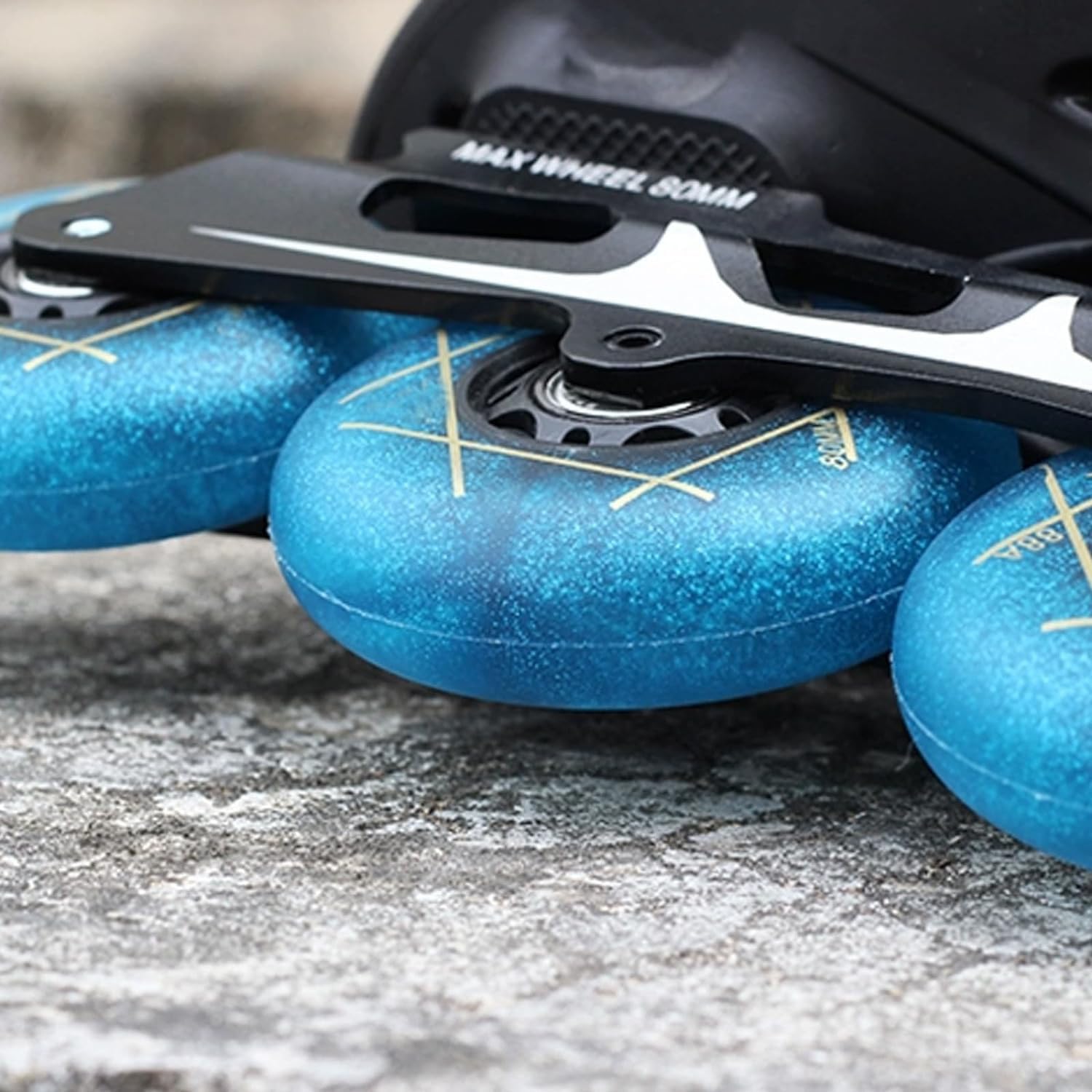 Roues de Rechange pour Patins à Roues alignées 72/76/80 mm, Roues Lumineuses 88A avec roulements ABEC-9, Lot de 8, Bleu, 76 mm