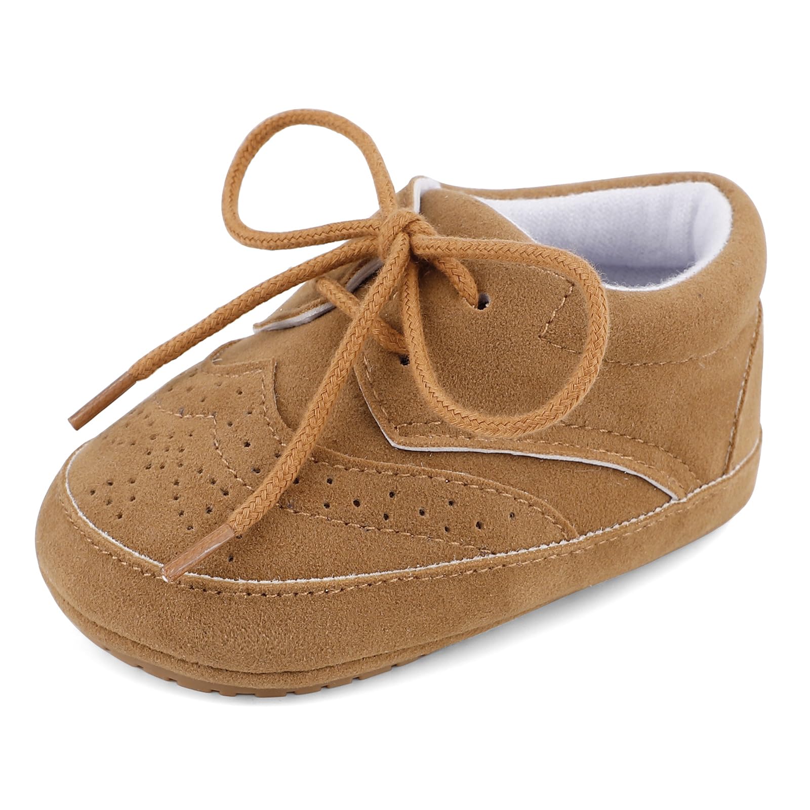 LACOFIA Baby Boys Shoes Infant Anti-Slip Soft Sole First Walking Shoes Casual Lace-up Prewalkers — view 7