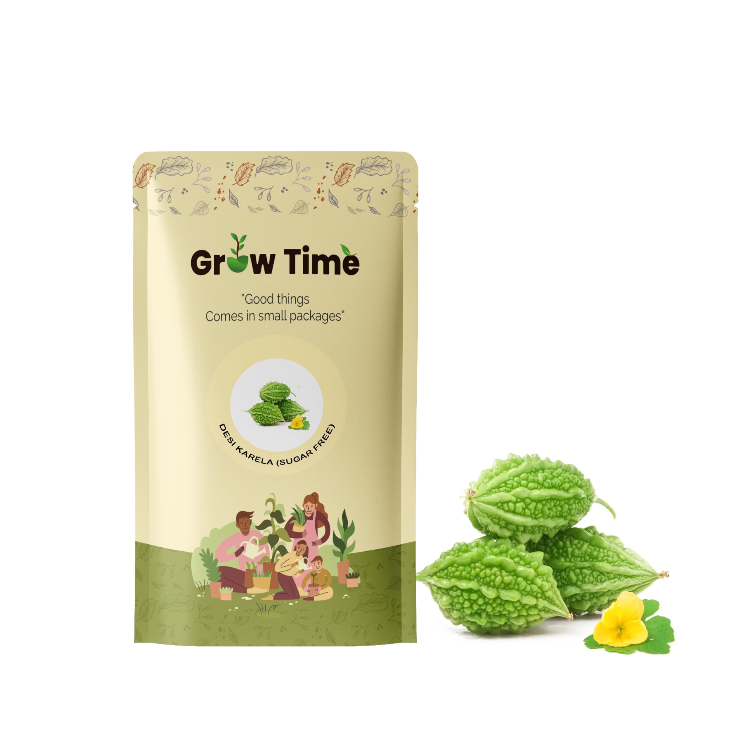 Growtime Desi Karela (Sugar Free) Vegetable Seeds, Vegetable Seeds for Home Gardening, Vegetable Planting Seeds for Kitchen, Desi Karela (Sugar Free) Seeds (Green, Pack of 4g) (B0D32N5338) Amazon Price History, Amazon Price Tracker