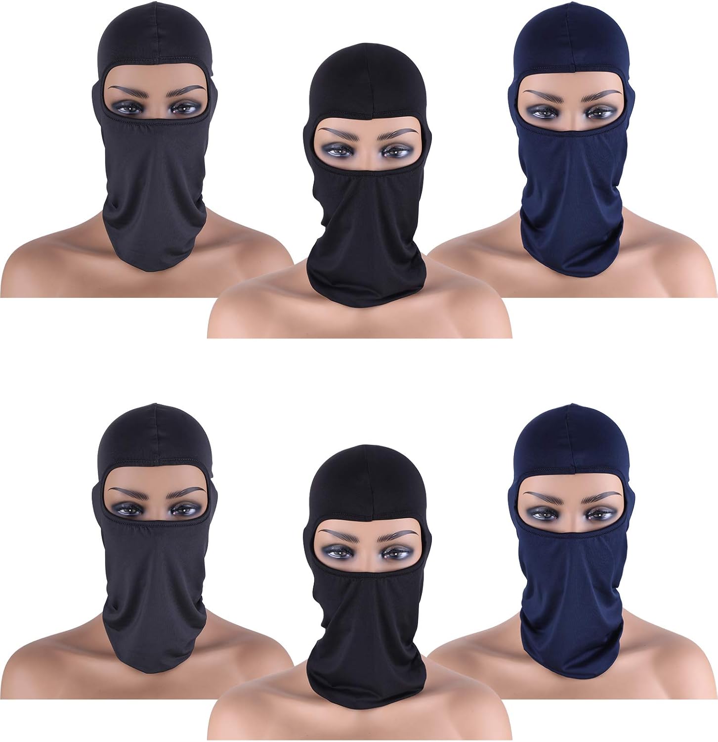 Miniatura 4 de 6 Pieces UV Sun Protection Cooling Bandana Men Balaclava Full Face Covering Neck Gaiter Scarf Hood Outdoor Cycling Running