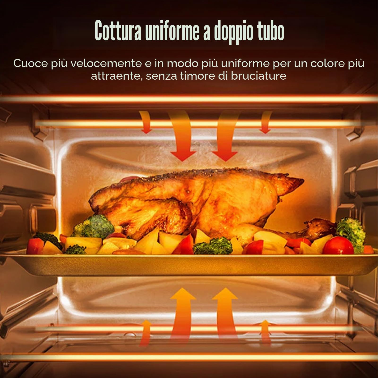 Kouamor Forno elettrico 13L 700W, mini forno elettrico, mini forni elettrici, mini forni da incasso, forni portatili, forni
