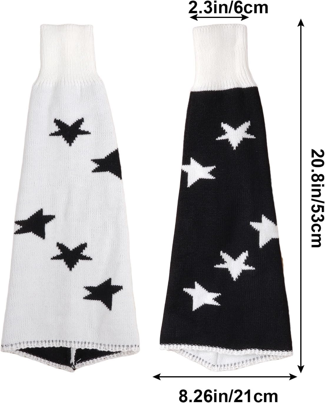 Marrywindix Y2K Leg Warmers Kawaii Knit Leg Socks Fashion Two Side Wear Leg Cover for Women Punk Girls Winter Accessories - Image 2