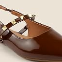 Metro Women's Brown Chic atent Leather Slingback Shoes UK/6 EU/39(31-1099) gallery image