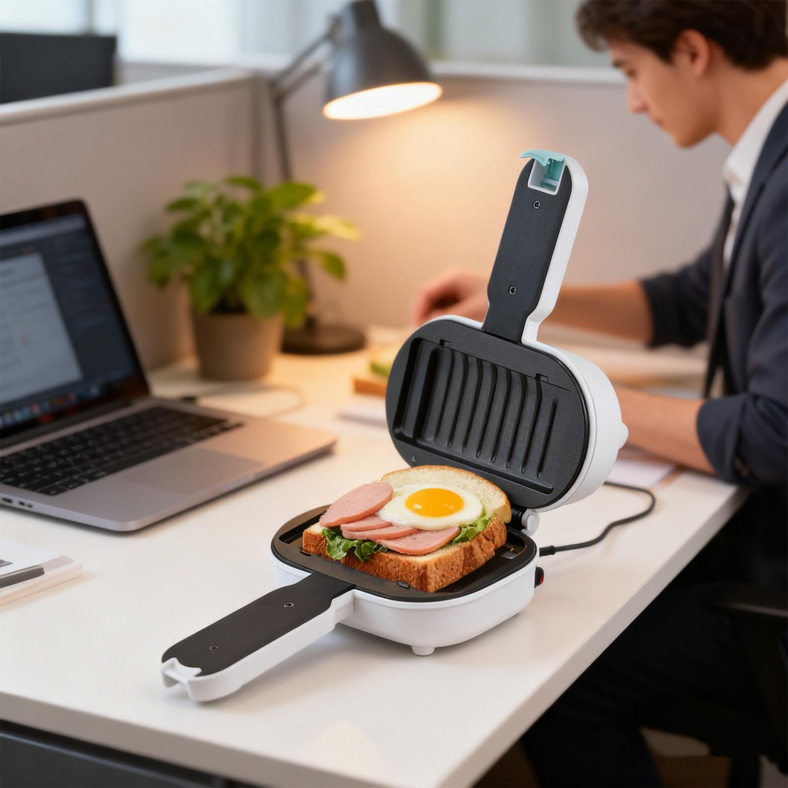 Macchina Per Panini Da Colazione Pressa Per Panini Caldi A Mezza Porzione